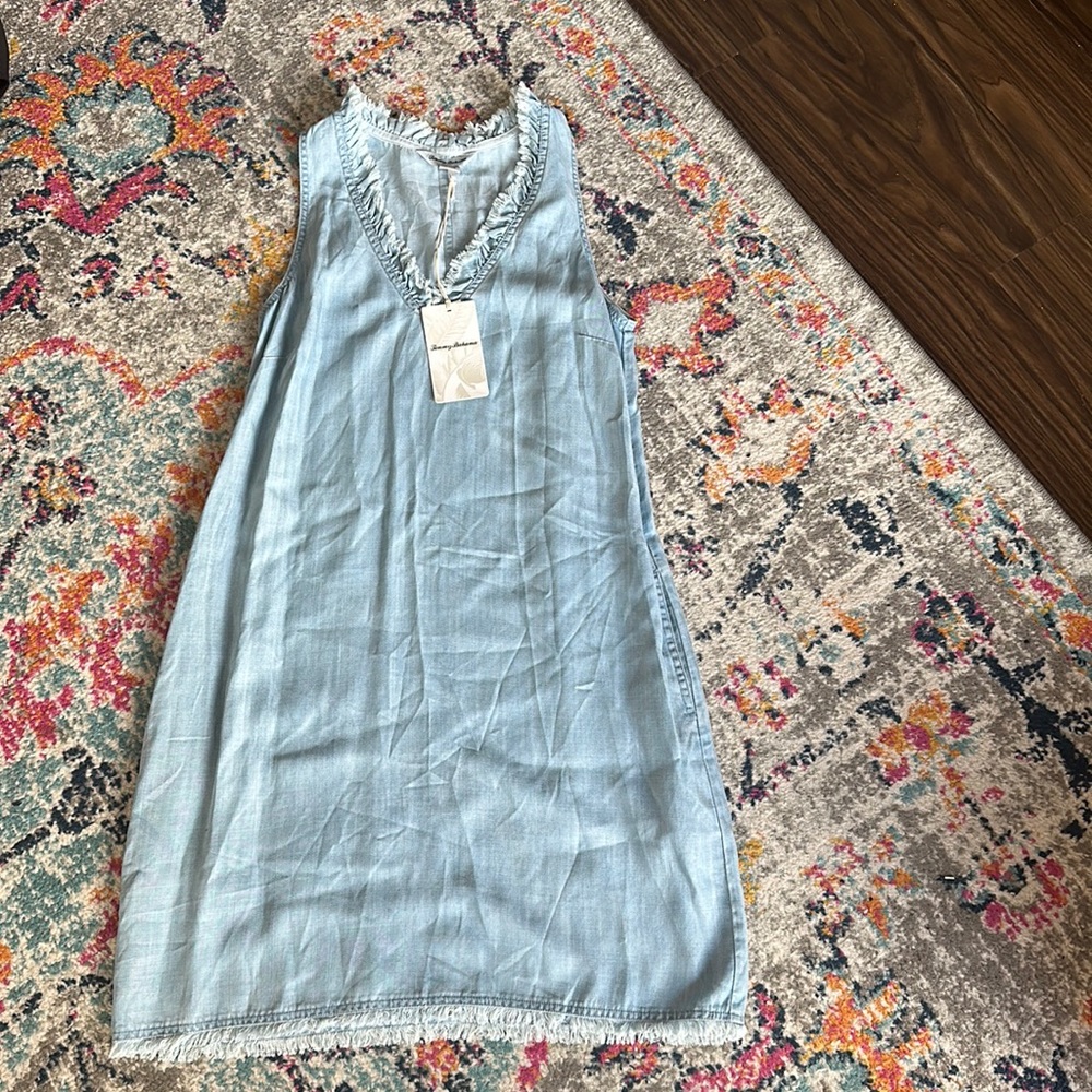 Tommy Bahama Chambray Shift Dress Size S